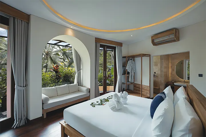 Two Bedroom Rice Terrace Pool Villa with Jacuzzi & Living Room